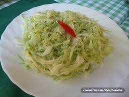 Kupus Salata Croatian Shredded White Cabbage Salad Wonderful Also Try To Mix In Thinly Sliced Pepper Croation Recipes Croatian Cuisine Croatian Recipes