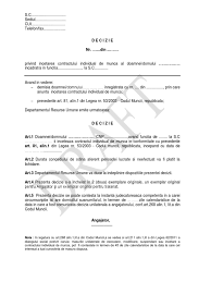 În baza prevederilor art.56 lit.d din codul muncii, art.41(6) din legea 19/2000; Decizie De Incetare Cim Prin Demisie