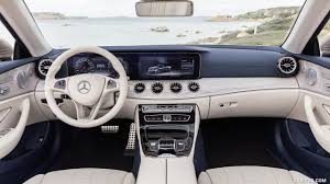 We have the perfect luxury vehicle for many different lifestyles and needs. 2018 Mercedes Benz E Class Cabrio Yacht Blue Macchiato Beige Interior Cockpit Caricos