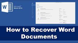 Recover unsaved word files with document recovery while the computer suddenly crashed and the word document files haven't saved. How To Recover Unsaved Document Word 2016 Youtube