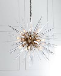 09 x g9 25w led rock crystal: Chapman Myers Quincy Medium 20 Light Sputnik Pendant