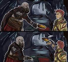 Kratos & Atreus Move to the Caves (2022, colorized) : r/GodofWar