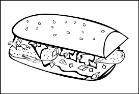 Sandwich Menu Coloring Sheet Food Coloring Pages Food Coloring Coloring Pages