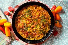 Spinach Onion And Red Pepper Crustless Quiche Jazzy Vegetarian Vegan And Delicious Healthy Snacks Recipes Stuffed Peppers Crustless Quiche