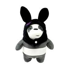 Peluche Miniso A animacao we bare bears (ursos sem curso) narra a historia de pardo, panda e polar, tres forasteiros tentando encontrar uma maneira de se adaptar. peluche we bare bears panda con gorro de orejitas 30 x 19 cm