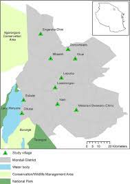 It allow change of map scale; Map Of Monduli District In Northern Tanzania Showing The 10 Villages Download Scientific Diagram