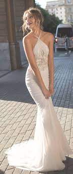 55 Halter Neck Wedding Dresses That Timeless And Glamour Halter Neck Wedding Dress Halterneck Wedding Dress Halter Neck Halter Wedding Dress Wedding Dresses