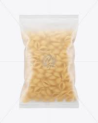 Frosted Plastic Bag With Conchiglie Pasta Mockup In Bag Sack Mockups On Yellow Images Object Mockups