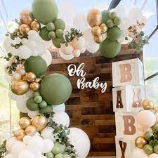 Boho Jungle Balloon Garland Kit With Sage Green And Gold Etsy
