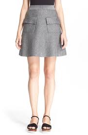 Tina whitmore's skirt is knit on the bias which creates the interesting diagonal pattern as well as keeps the edges from curling. Hwhia Ukdatfim