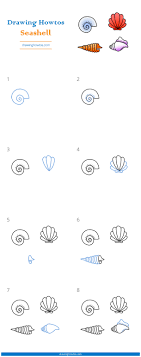 Begin by drawing a straight diagonal line. How To Draw A Seashell Step By Step Easy Drawing Guides Drawing Howtos