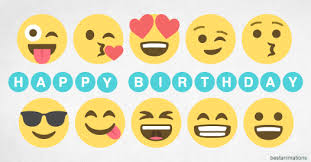 Inside 50 unique designer templates including beautiful birthday cakes and cupcakes with lit candles, amazing colorful fireworks, flower bouquets and wreaths, balloons, cute animated characters and freestyle animated backgrounds for your quotes and greetings. Happy Birthday Emoji Gif Cards To Share With Friends