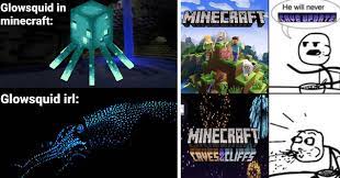 | everything announced at minecraft live 2020! 36 Memes From Minecraft S Surprise Caves Cliffs Update Funny Gallery