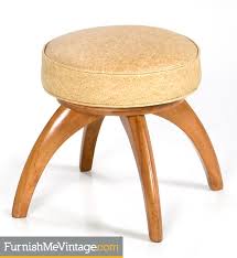 Vanity Stool Vitage Modern Heywood Wakefield Solid Maple Chair