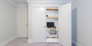 If it's on hinges, just pull the pin out of the hinges and it's done. How To Turn A Closet Into A Home Office Flexjobs
