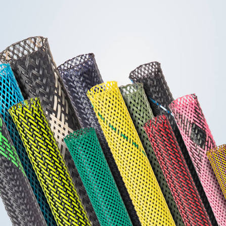 Techflexֲ® Flexoֲ® PET Colored Expandable Braided Cable Sleeving