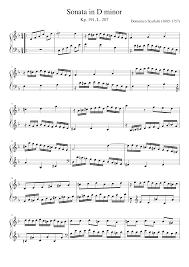2 in b flat minor, op. Scarlatti Sonata In D Minor K 191 L 207 Sheet Music For Piano Solo Download And Print In Pdf Or Midi Free Sheet Music For Sonata In D Minor K 191