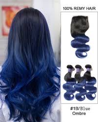 Black And Blue Ombre New Arrival 10 22 Black Blue Ombre Body Wave Free Part Lace Closure With 3 Bundles 1b Blue Virgin Hair For African American Blue Hair Hair Tint Blue Hair Hair Styles
