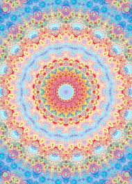 Seek Peace And Balance Rainbow Mandala Pastel Color Background Iphone Wallpaper