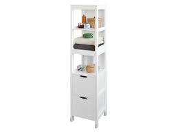 Meuble de wc meuble wc alinea inspirant s meuble alinea armoire a linge of meuble de wc description. Meuble Colonne De Salle De Bain Armoire Toilette Haute 4 Etageres Et 2 Tiroirs Blanc Sobuy Frg126 W Vente De Armoire Colonne Etagere Conforama