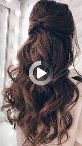 43 Wunderschone Halb Hoch Halb Runter Frisuren Frisuren Halb Hoch Runter Wunderschone Wedding Hairstyles For Long Hair Hair Styles Down Hairstyles