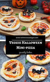 Halloween Mini Pizza Rezept Rezepte Fingerfood Partyrezepte Fingerfood