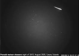 Something or someone that moves with spectacular speed: Esa Peak Of Perseid Showers Captured By Esa S Meteor Camera