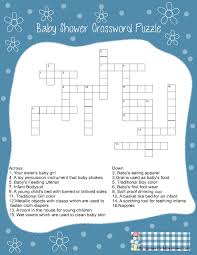 Free Printable Baby Shower Crossword Puzzle Game Free Printable Baby Shower Games Baby Shower Printables Printable Baby Shower Games