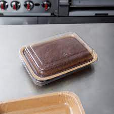 Brownie pan by cooking concepts 11 x 7. Solut 8 1 2 X 6 Bake And Show Oven Safe Corrugated Paperboard Entree Brownie Pan With Lid 10 Pack