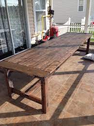 Large Outdoor Table Outdoor Wood Table Outdoor Farm Table Diy Patio Table