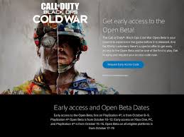 Doing so will get you a unique early access code that can be redeemed ahead of the beta beginning. Call Of Duty Black Ops Cold War Beta How To Get A Free Xfinity Code