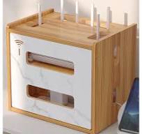 Amazon.com: Hoernflk Wooden Wireless WiFi Router Storage Box ...