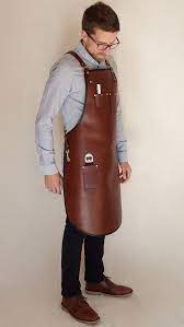 Heavy Duty Leather Apron Tan Leather Apron Custom Apron Barista S Apron Chef Barber Hair Stylist Handmade By Blue Grae Leather Apron Apron Designs Custom Aprons