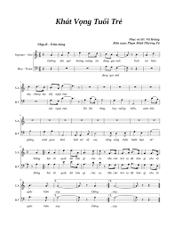 Khát vọng tuổi trẻ Sheet music for Soprano, Bass voice (Choral) |  Musescore.com