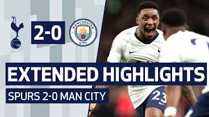 Manchester city, 9 kez finalde mücadele ettiği organizasyonda 8. Extended Highlights Spurs 2 0 Man City Bergwijn Son Goals Beat City Youtube