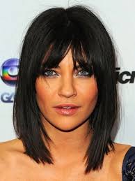 Jessica Szohr Long Bob Haircut With Bangs Jpg 450 600 Face Shape Hairstyles Bangs With Medium Hair Medium Hair Styles