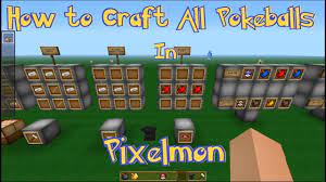 Today i'm here to show you some crafting recipes what came whit pixelmon mod, but sadly they took their wiki down and you can't no . Minecraft Pixelmon Tutorial How To Craft All Pokeballs Catch Rate Each Ball S Use Youtube