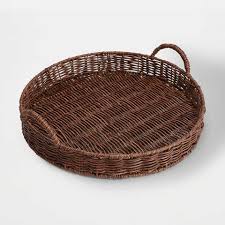 4.5 out of 5 stars 2. Rattan Look Round Tray With Handles Kmart