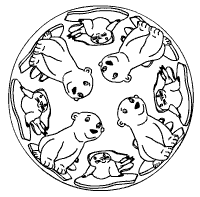Robben Eisbar Mandala Kleiner Eisbar Nordpol Kindergarten Basteln