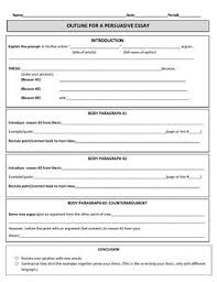 Persuasive Essay Outline Worksheet Persuasive Essay Outline Essay Outline Persuasive Essays
