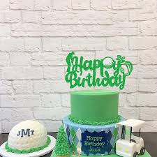 Playing golf is a popular sport and hobby, surprise a special golfer in your life with a cake or cupcakes decorated with our range of themed toppers, perfect for birthdays, father's day and retirement cakes. Kapokku Happy Birthday Golf Cake Topper Glitter Golfing Party Decorations Golfer Themed Party Supplies Green Golf Birthday Cake Topper Buy Online In Netherlands At Desertcart Nl Productid 206319416