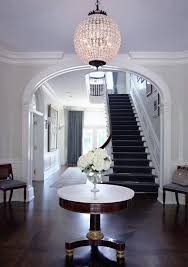 Sb Long Interiors Entrances Foyers Crown Molding Foyer Table Pedestal Foyer Table Marble Topped Hall Table Decor Round Foyer Table Foyer Ideas Entryway