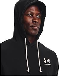 Under Armour Mens Rival Terry Short-Sleeve Hoodie, (001) Black