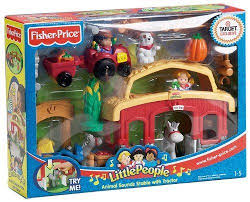 Fisher Price H1638 Little People Animal Sounds Stable Barn W Tractor Animal Sounds Fisher Price Little People