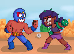 His super is a leaping elbow drop that deals damage to all caught underneath! 500 trophy el primo! Fanart Primo Vs Rosa Brawlstars