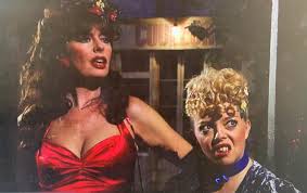 Vicki - Three fab episodes of #AlloAllo tonight on U&Yesterday Channel from  8pm. Dressed as mermaids for the fishmongers parade! Our fishtail costumes  were so tight round our feet, the props boys