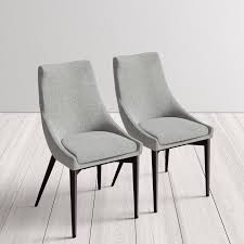 Cade Linen Upholstered Dining Chair Reviews Allmodern Dining Chairs Upholstered Dining Chairs Dinning Chairs Modern