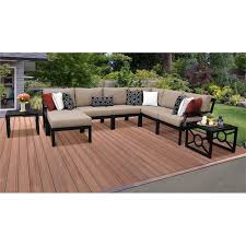 Masterful kathy ireland home by martin furniture t. Kathy Ireland Madison Ave 9 Piece Aluminum Patio Furniture Set 09b In Wheat Madison 09b Wheat