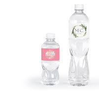 Water Bottle Label Stickers - White Weatherproof Polyester