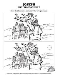 The Story Of Joseph The Prince Of Egypt Kids Spot The Difference Can Your Kids Find Every Change Sunday School Lessons Sunday School Bible Activities For Kids